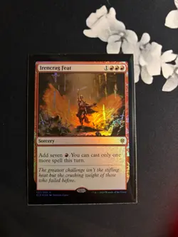 1x FOIL Irencrag Feat - NM English MTG -Throne of Eldraine - Image 1