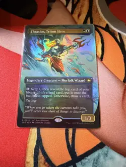 Thrasios, Triton Hero (Borderless) #16 (Foil) (NM) Special Guests SPG Magic MTG - Image 1