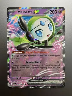 Pokemon - Meloetta EX 044/086 Double Rare, SV: Black Bolt, Holo, Near Mint - Image 1