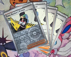 4x Team Rocket’s Proton 177/182 (1 Rev Holo, 3 Non Holo) Destined Rivals Pokemon - Image 1