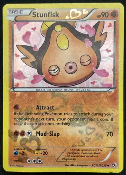 Stunfisk RC12/RC25 Pokemon Legendary Treasures Radiant Collection Card HP DMG - Image 1