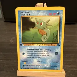 Pokemon Horsea Fossil 1st Edition (49/62) NM - Image 1