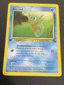 HORSEA - 49/62 - 1st Edition Fossil - Common - Pokemon Card - NM/MINT - Image 1