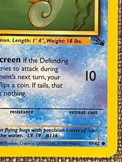 Horsea 1999 Pokemon TCG Fossil Set 1st Edition #49/62 - Near Mint - Image 5
