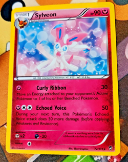 Pokemon TCG Sylveon 72/111 XY Furious Fists Cracked Ice Holo Rare 2014 LP - Image 1