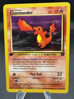 Pokemon TCG Charmander Team Rocket 1st Edition 50/82 Common Vintage WOTC LP - Image 1