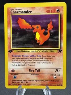 Pokemon TCG Charmander Team Rocket 1st Edition 50/82 Common Vintage WOTC LP - Image 1