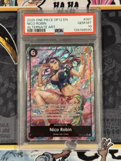One Piece TCG Nico Robin OP12-087 Super Rare Legacy of The Master En PSA 10 GM - Image 1