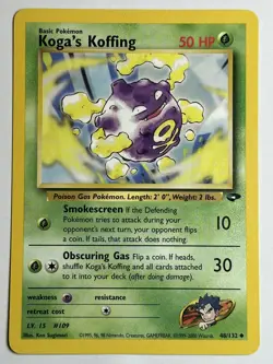 Koga's Koffing (48) Gym Challenge 048/132 LP-NM Pokemon card - Image 1