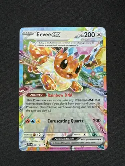 Eevee ex - Double Rare Holo SV: Prismatic Evolutions 075/131 NM Pokemon TCG - Image 1