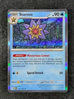 2023 Pokemon STARMIE #121/165 Scarlet & Violet 151 Rare Holo Water English - Image 1