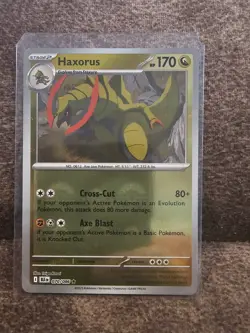 Pokemon Haxorus TCG Pokeball Pattern Black Bolt 70/86 - Image 1