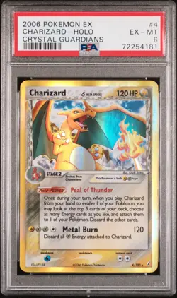 Charizard (Delta Species) 4/100 Pokemon Crystal Guardians Holo Rare PSA 6 EX-MT - Image 1