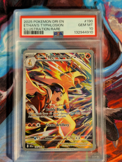 PSA 10 GEM MINT Ethan’s Typhlosion 190/182 IR 2025 Pokemon Destined Rivals- EN - Image 1