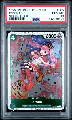 Perona Sparkle Foil ST12-005 Premium Booster Best Vol. 2 One Piece PSA 10 - Image 1