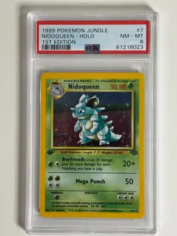 1999 PSA 8 NM-MT Nidoqueen 7/64 1st Edition Jungle WOTC Pokemon TCG Card - Image 3