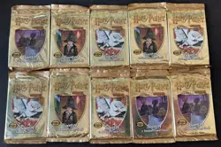 10 Harry Potter TCG Trading Card Game 2001 Base Set Booster Packs WotC English - Image 1