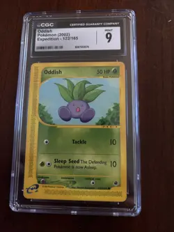 Pokemon Card Oddish CGC 9 Mint, e-Reader Expedition 122/165, WOTC 2002 - Image 1