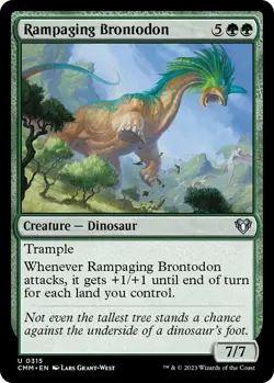 NM Rampaging Brontodon, MTG, Commander Masters, Magic the Gathering, 315 - Image 1