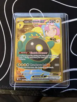 Pokemon TCG Iono's Bellibolt EX Gold Holo Card 188/159 Journey Together - Image 1
