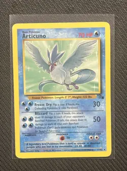 Articuno 17/62 - Pokemon Fossil Unlimited Rare - MP - Image 1