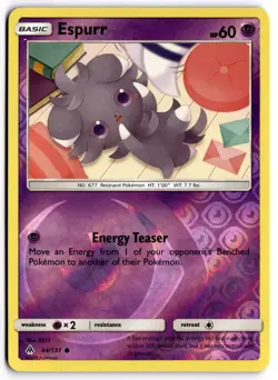 Pokemon TCG Espurr 44/131 Sm-Forbidden Light Reverse Holo - Image 1