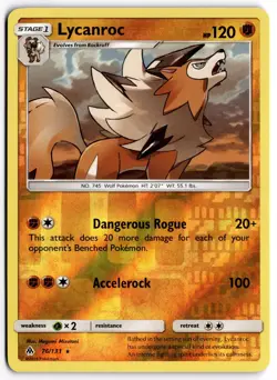 Pokemon TCG Lycanroc 76/131 Sm-Forbidden Light Reverse Holo - Image 1