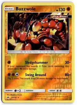 Pokemon TCG Buzzwole 77/131 Sm-Forbidden Light Reverse Holo - Image 1