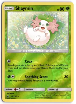 Pokemon TCG Shaymin 15/156 Sm-Ultra Prism Reverse Holo - Image 1
