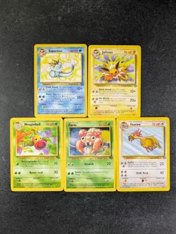 1999 Pokemon Jungle Rare/ Common/ Uncommon English VAPOREON/ JOLTEON Lots - Image 1