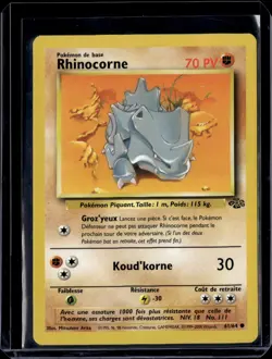 Rhyhorn Jungle 61/64 Regular Unlimited Common (FRENCH) (NM) / Pokemon TCG - Image 1