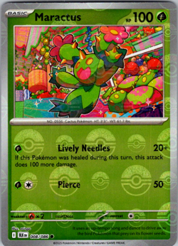 Pokemon TCG - Maractus 008/086 8 - Pokeball Reverse Holo - Black Bolt - NM - Image 1