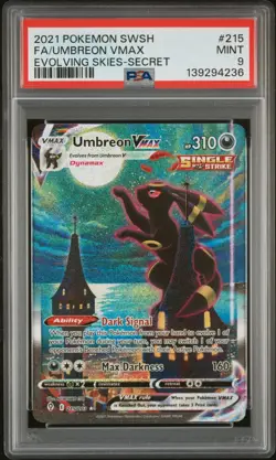 UMBREON VMAX Evolving Skies Holo Alt Art #215 PSA 9 Pokemon [Nostalgium] - Image 1