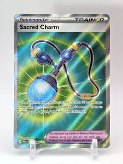 Pokemon Sacred Charm 122/094 Phantasmal Flames Full Art Holo NM Pack Fresh - Image 1