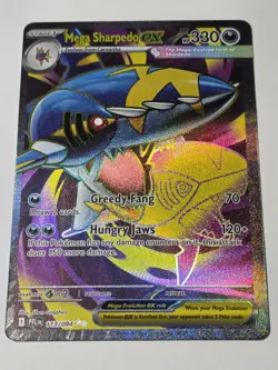 Pokemon TCG Mega Sharpedo ex Full Art 113/094 Phantasmal Flames - Image 1