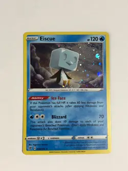 Pokemon TCG Rebel Clash Cosmos w Swirl Holographic Eisuce 054/192 Light Played - Image 1