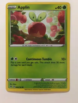 Pokemon TCG Rebel Clash Cosmos w Double Swirl Holo Applin 020/192 Near Mint - Image 1