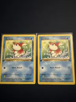 2x Pokemon TCG Goldeen [1st Edition] #53 Pokemon Jungle MP - Image 1