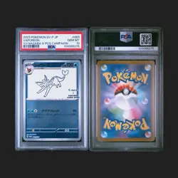 2023 POKEMON JAPANESE SV-P PROMO YU NAGABA X POKEMON CARD #063 VAPOREON PSA 10 - Image 3