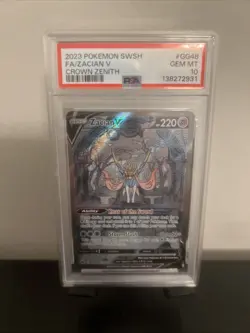 PSA 10 Zacian V Full Art GG48/GG70 Crown Zenith Galarian Gallery Pokemon 2023 - Image 1