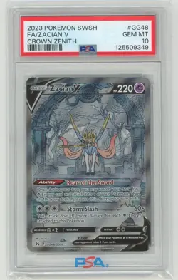 Pokemon TCG - Zacian V GG48/GG70 - Crown Zenith: Galarian Gallery - PSA 10 - Image 1