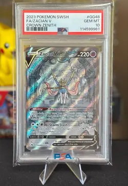 ZACIAN V GG48/GG70 POKEMON CROWN ZENITH GALARIAN GALLERY HOLO PSA 10 GEM MINT GG - Image 1