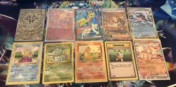 Pokemon Card Lot of 10 Cards Full Art Illustration Rare EX Trainer WOTC Base Set - Image 1