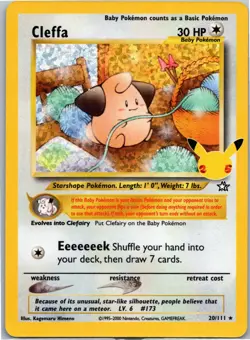 Cleffa Classic Collection Celebrations Holo 20/111 Pokemon Card NM - Image 1