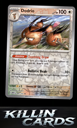 Reverse Holofoil Dodrio 085/165 Pokemon Rare SV: Scarlet & Violet 151 Card NM - Image 1