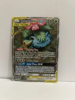 Venusaur & Snivy GX - SM229 - Pokemon Sun & Moon Promo Ultra Rare Card NM - Image 1