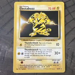 Electabuzz 20/102 Base Set Rare Pokemon Card WOTC NM - Image 1
