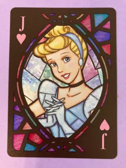 Disney Tenyo 2021 Playing Card Stained Glass Princess Cinderella Japanese - Image 1