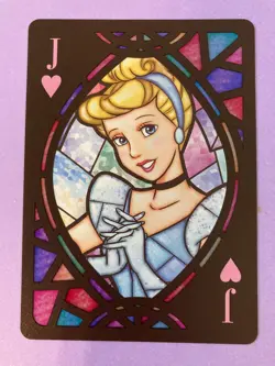 Disney Tenyo 2021 Playing Card Stained Glass Princess Cinderella Japanese - Image 2