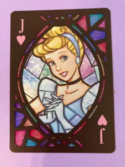 Disney Tenyo 2021 Playing Card Stained Glass Princess Cinderella Japanese - Image 3